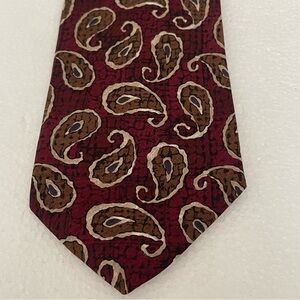 Robert Talbott Red and Brown Paisley Silk Tie